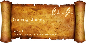 Cserny Jerne névjegykártya